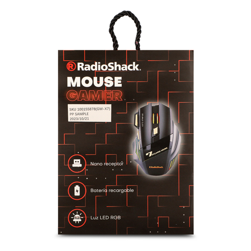 Mouse Gamer RadioShack Recargable Negro