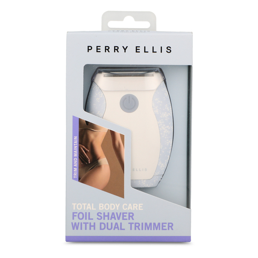 Afeitadora de Hoja para Mujer IPX4 Perry Ellis Dual Trimmer Azul