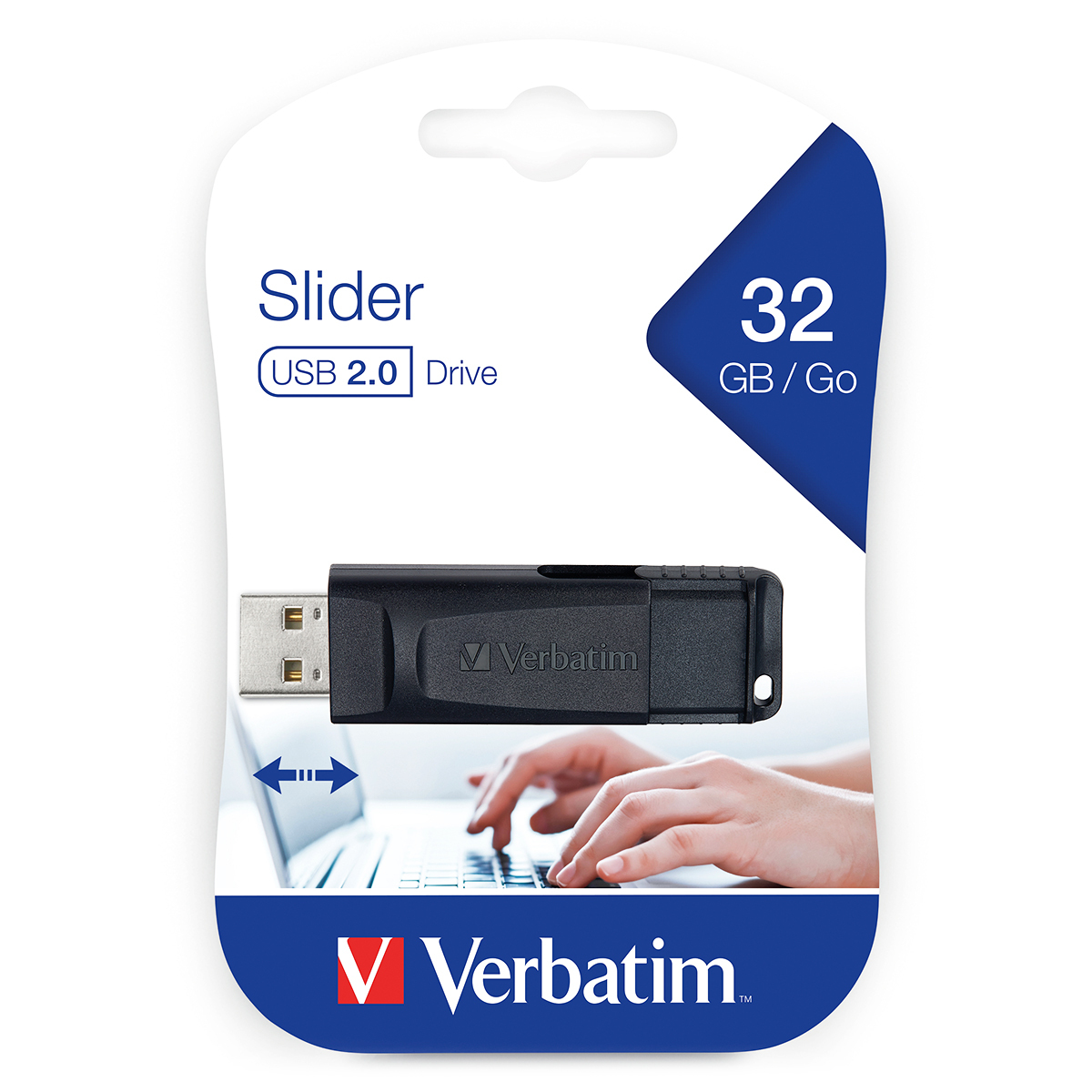 Memoria USB Verbatim Slider 32 gb Negro | RadioShack México