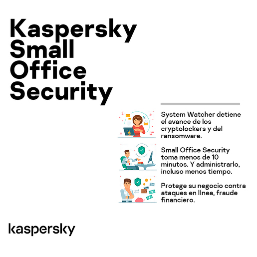 Antivirus Descargable Kaspersky Small Office Security 2 años 50 PC 50  dispositivos móviles 5 servidor de archivos | RadioShack México