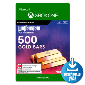 Wolfenstein Young Blood Gold Bars / 500 monedas de juego digitales / Xbox One / Descargable