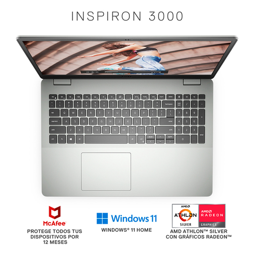 Laptop Dell Inspiron 15 3505  Plg. AMD Athlon Silver SSD 256 gb RAM 8  gb Plata | RadioShack México