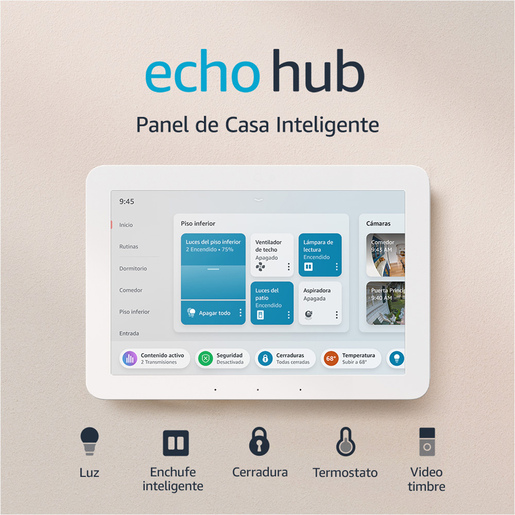 Pantalla Inteligente Echo Hub En Blanco