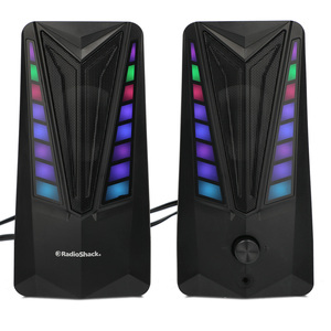 Bocinas Multimedia Gamer 2.0 RadioShack Luz RGB Negro