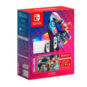 Bundle Nintendo Switch 7 pulg. 64gb OLED más Mario Kart 8 Deluxe y Suscripción Online 