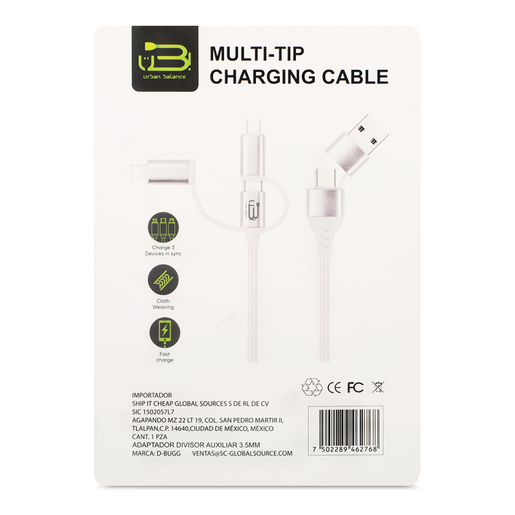 Cable Auxiliar a USB Tipo C Urban Balance / 1 m / Negro, Cables RCA y  audio, Cables de audio y video, Audio y video, Todas, Categoría