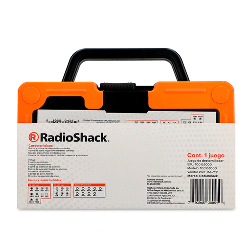 Kit de Destornillador de Trinquete Multifuncional RadioShack 