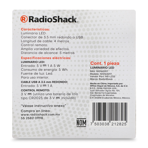 Bola de Luz para Fiesta Radio Shack 10W USB Colores 