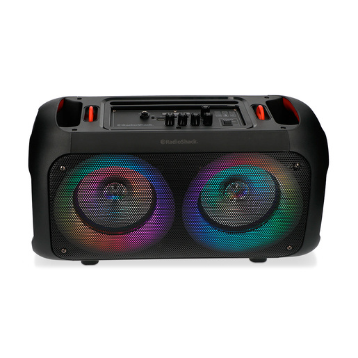 Bocina Doble Bluetooth Radio Shack Luz LED Negro