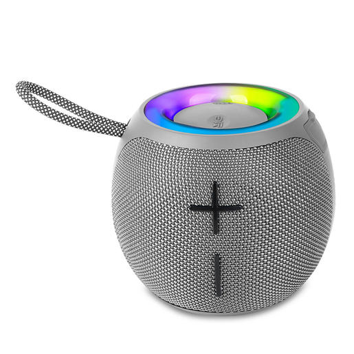 Bocina Bluetooth MS242 Misik Luz LED Gris