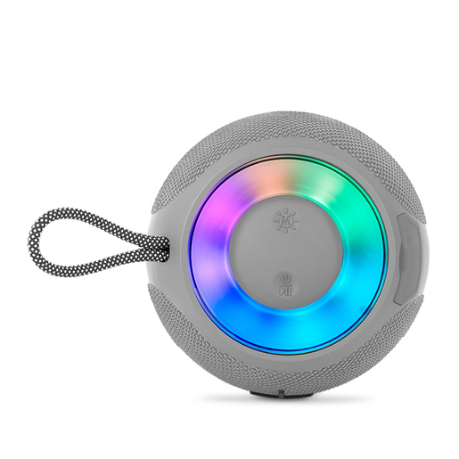 Bocina Bluetooth MS242 Misik Luz LED Gris