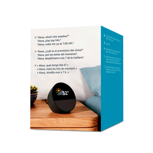 Alexa Amazon Echo Spot 2024 Touch 2.83 pulg. Negro 