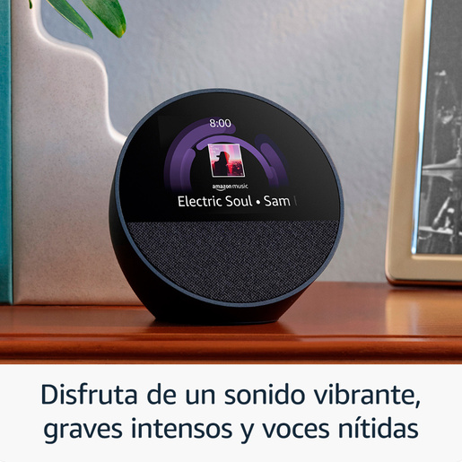 Alexa Amazon Echo Spot 2024 Touch 2.83 pulg. Negro 