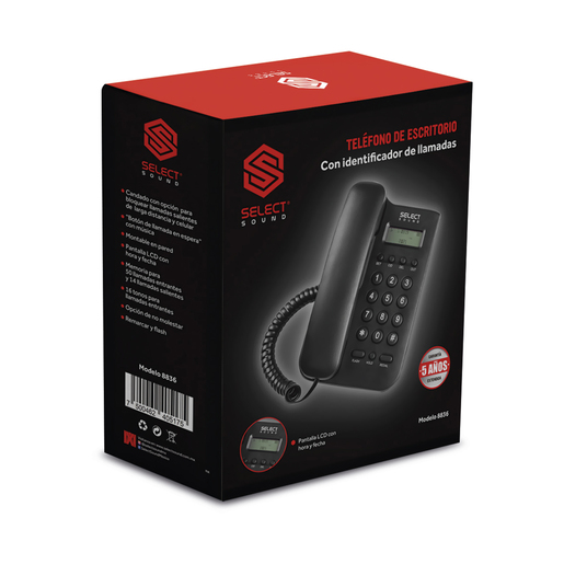 Teléfono Alámbrico Select Sound 8836 Negro