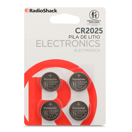 Pilas de Litio Botón CR 2025 RadioShack 4 piezas, Pilas Litio, Pilas y  Baterías, Originales RadioShack, Todas, Categoría